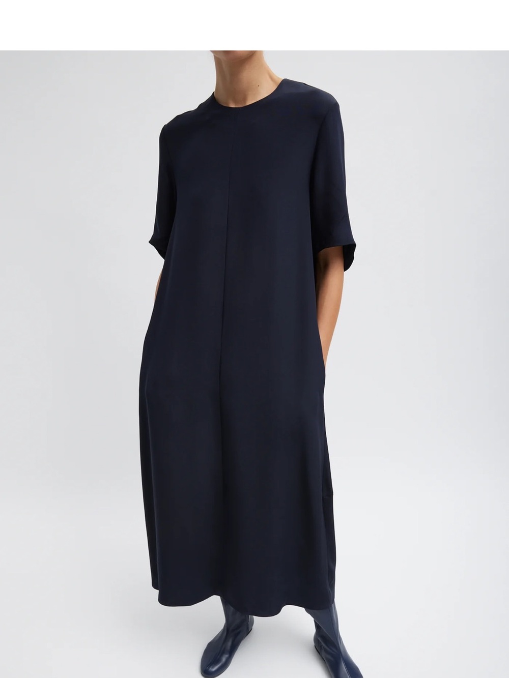 Tibi 4-ply Silk T-Shirt Dress